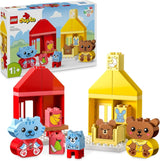 LEGO DUPLO Alltagsroutinen: Essen & Schlafenszeit, Kleinkind-Lernspielzeug zur Förderung der sozialen und emotionalen Entwicklung, mit 4 Tierfiguren, Geschenk für Kinder ab 18 Monaten 10414 Bausets Besuche den LEGO-Store Standardtitel