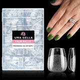 Ballerina-Gel-Nagelspitzen, 216 Stück, 12 Größen, weiche Gel-Nagelspitzen, vollständige Abdeckung, Nagelverlängerungs-Set, halbmatt, DIY, Heimkunst