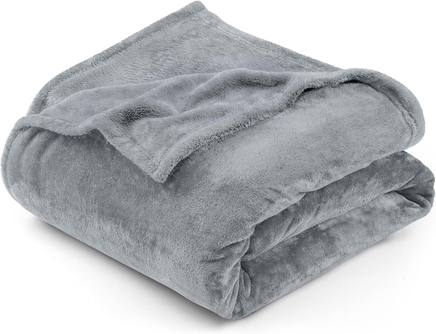 Utopia Bedding Kuschelige Fleecedecke [228X228 Cm, Grau] Weiche, leichte, warme Flauschige Decke Kuschelige und atmungsaktive Decken für Bett Sofa Couch