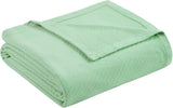 Madison Park Luxus-Flüssigbaumwolle, hochwertige, weiche, bequeme Decke aus 100 % ringgesponnener Baumwolle für Bett, Couch oder Couch, Blush Full/Queen Naty Shop Bettdecken und Bettdecken Sea Foam Full/Queen