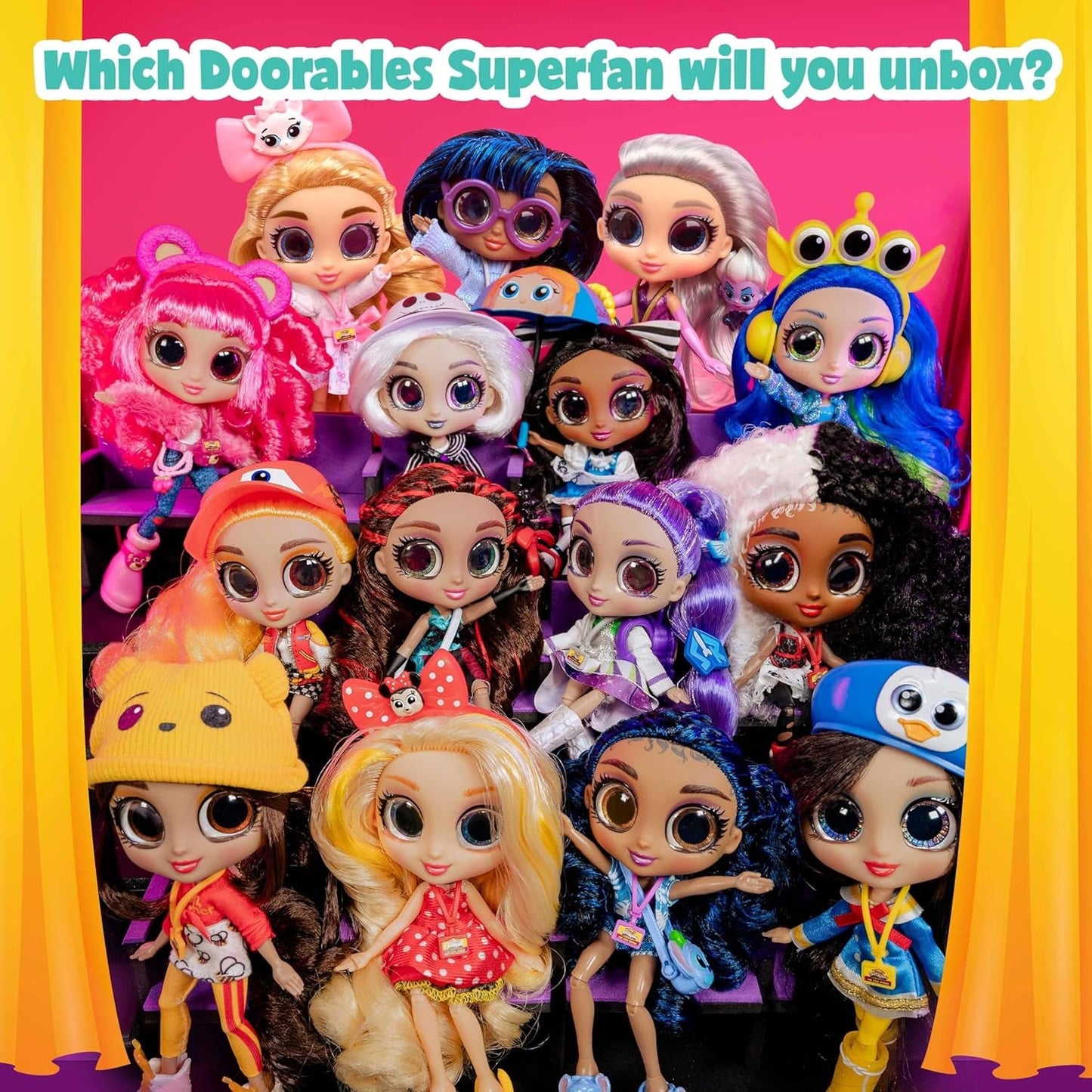 Disney Doorables Adoorbs Serie 1 Sammelpuppen mit Zubehör, 14 cm, Modepuppe, Spielzeug ab 5 Jahren, einfach spielen
