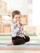 Clementoni – Baby-Mikrofon, elektronisches Musikspiel für die frühe Kindheit, Spielzeug 10–36 Monate, Aktivitätscenter mit Licht und Geräuschen, 17931 Babyspielzeug Naty Shop