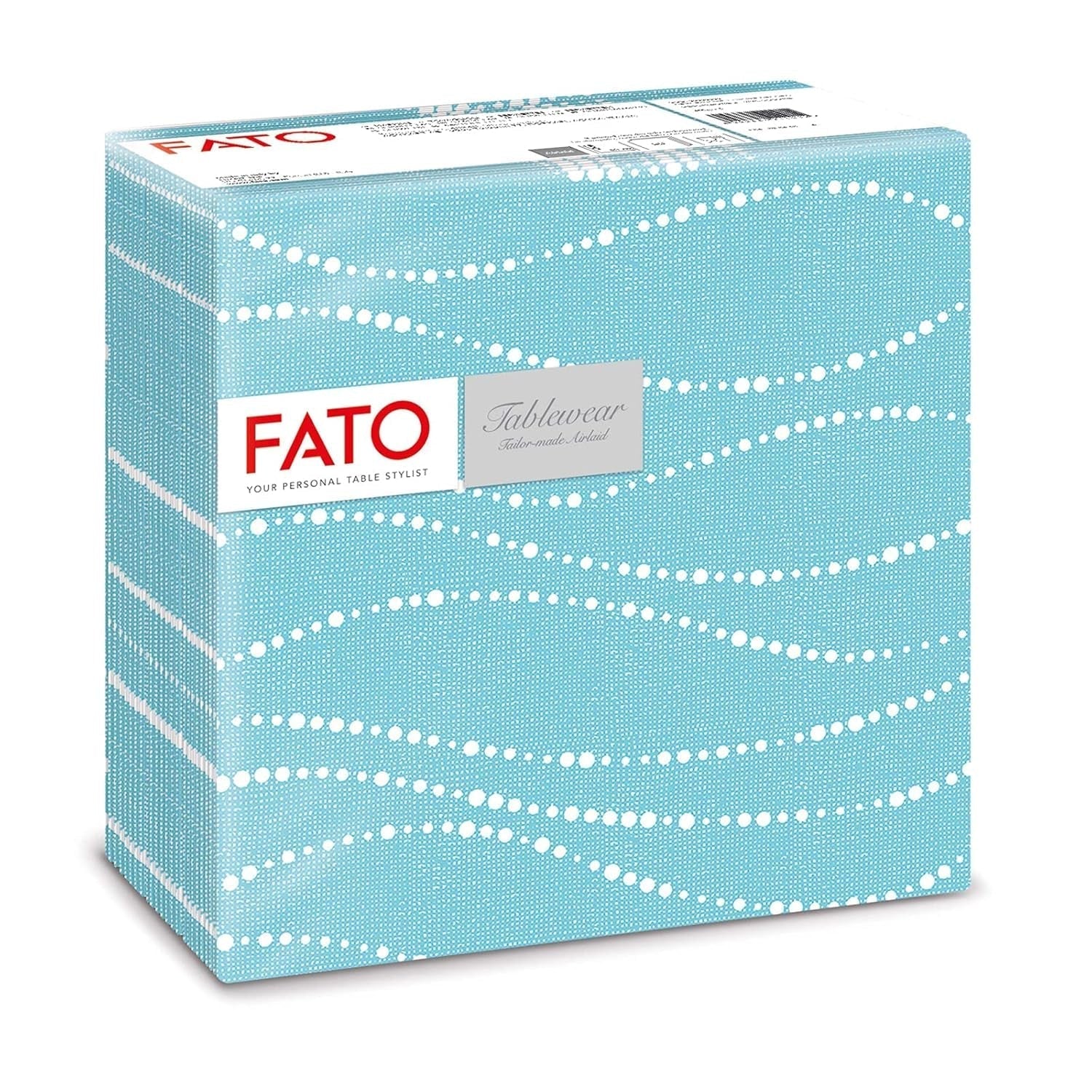 Fato - Trockenpapierservietten, Airlaid, Textileffekt, Packung mit 50 Servietten, 40X40 gefaltet im 4er-Format, Tropicana Decor