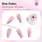 Saviland Chrom-Nagelpulver-Set – rosa Laser-Chrom-Nagelpulver mit Spiegeleffekt, Laser-Nagelkunst, Nagel-Glitzer-Maniküre-Dekorationspulver mit Schwammstäbchen, Nagel-Glitzer-Puder-Nagelstudio