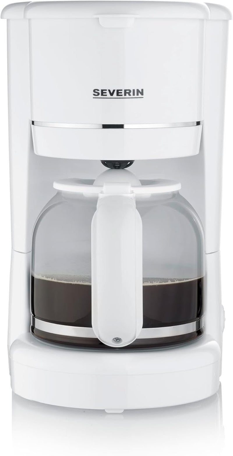 SEVERIN Kompakt-Espressomaschine, aromatischer Kaffee mit Kaffeemaschine für bis zu 4 Tassen, Espressomaschine mit Filter und Permanent-Schwingfilter, Edelstahl/Schwarz, KA 4808