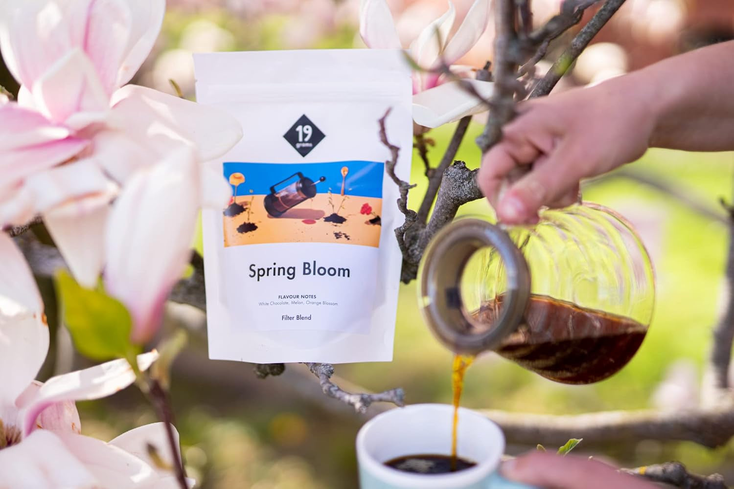 Frühlingsblütenfilter | 250 g Vollkorn | fair und nachhaltig | frisch frittiert | Kaffeebohnen 100 % Arabica | besonderer Kaffee | 19 Gramm Cafe Roastery…
