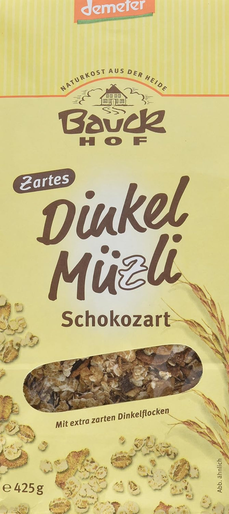 Bauck HOF Dinkelmüsli Schokozart, 425G (1. Packung) Cereals Naty Shop 850 G (1. Packung)