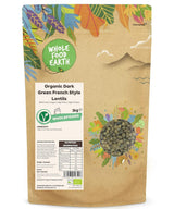Wholefood Earth Bio-Dunkelgrüne Linsen nach französischer Art 1 kg gentechnikfrei | Vegan | Reich an Ballaststoffen | Reich an Protein | Bio-zertifiziert