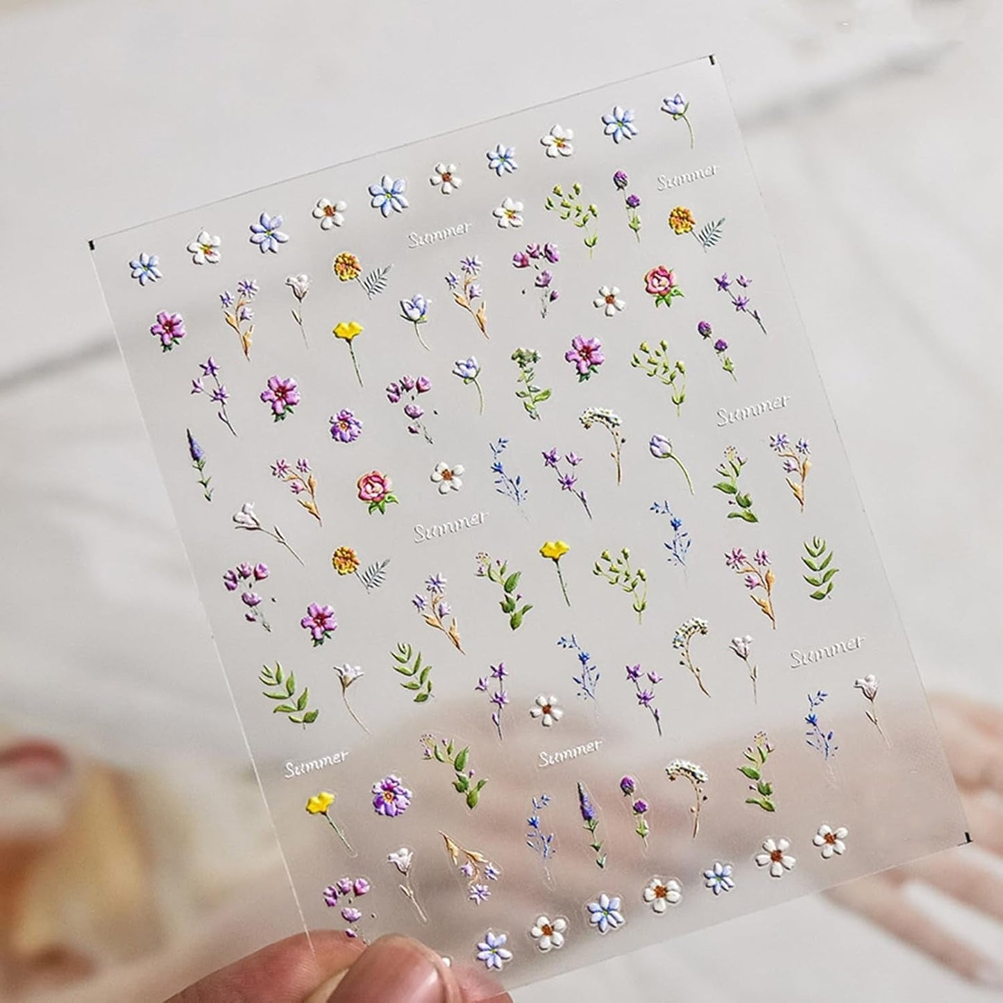 Nagelsticker Set - Selbstklebende Nagelaufkleber, Nageldesign Zubehör, Nail Art, Nagelaufkleber Für Fingernägel, Blumen Nagelsticker, Nagel Deko
