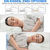 Orthopädisches Memory-Schaum-Nackenstützkissen – ergonomisches Kissen, Anti-Schnarch-Kissen für Seiten-, Bauch- und Rückenschläfer, Pilow, 60 cm x 40 cm x 12 cm. Orthopädische Nackenkissen Naty Shop