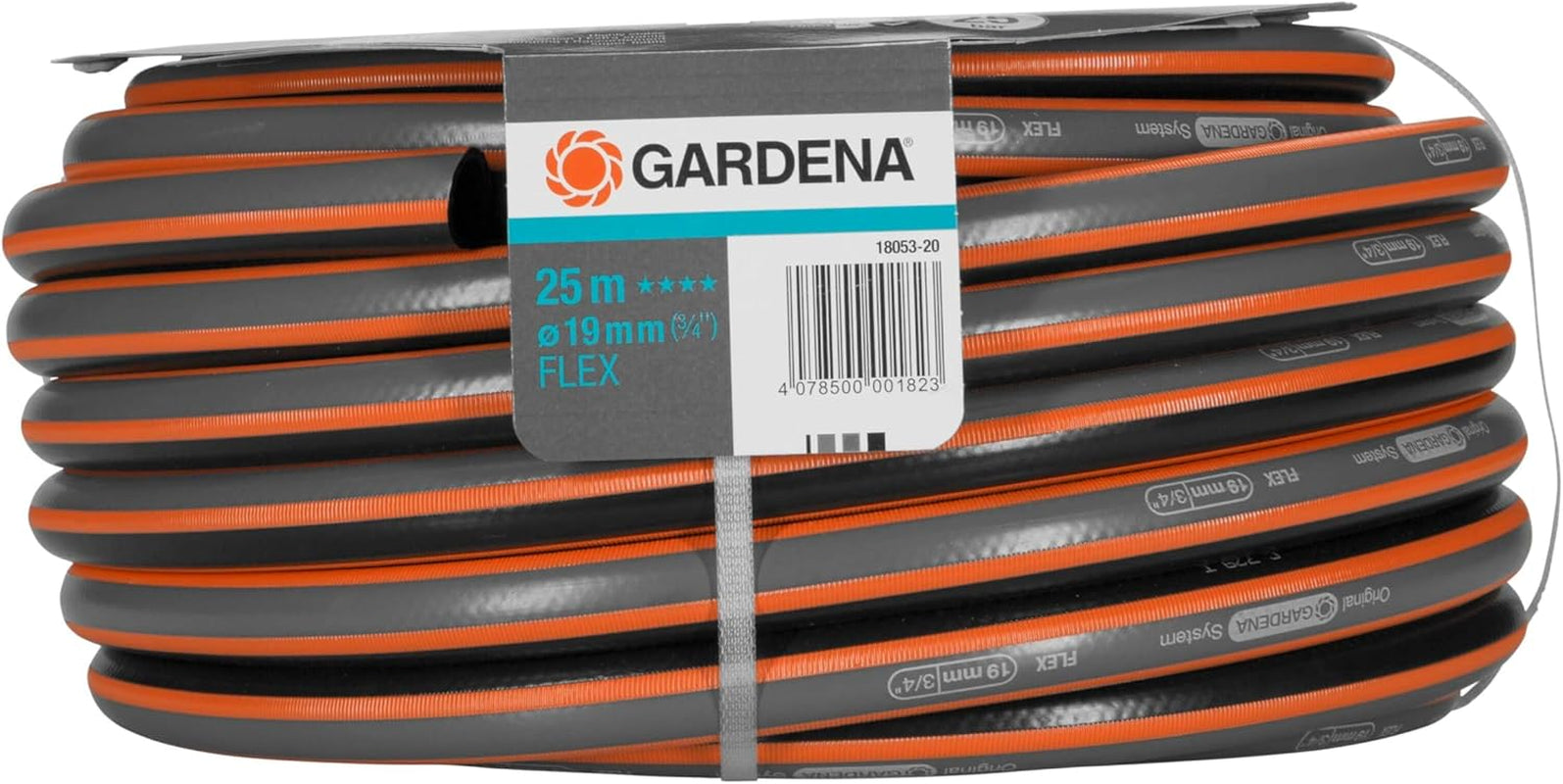 Gardena Comfort FLEX 19 mm (3/4 Zoll) Schlauch, 25 m: Flexibler, formstabiler Gartenschlauch mit Power-Grip-Profil, aus hochwertigem Spiralmaterial, 25 bar Berstdruck, ohne Systemkomponenten (18053-20)