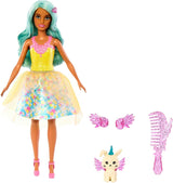Barbie Hidden Magic – Teresa-Puppe mit Feen-Outfit, welligem Haar und Kamm für lustiges Frisieren, ab 3 Jahren, HLC36