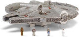 Star Wars Micro Galaxy Squadron SWJ0332 – Millennium Falcon, 22,5 cm, offizielles Fahrzeug mit Lichtern, Sound und Figuren, Actionfiguren, Naty Shop Single