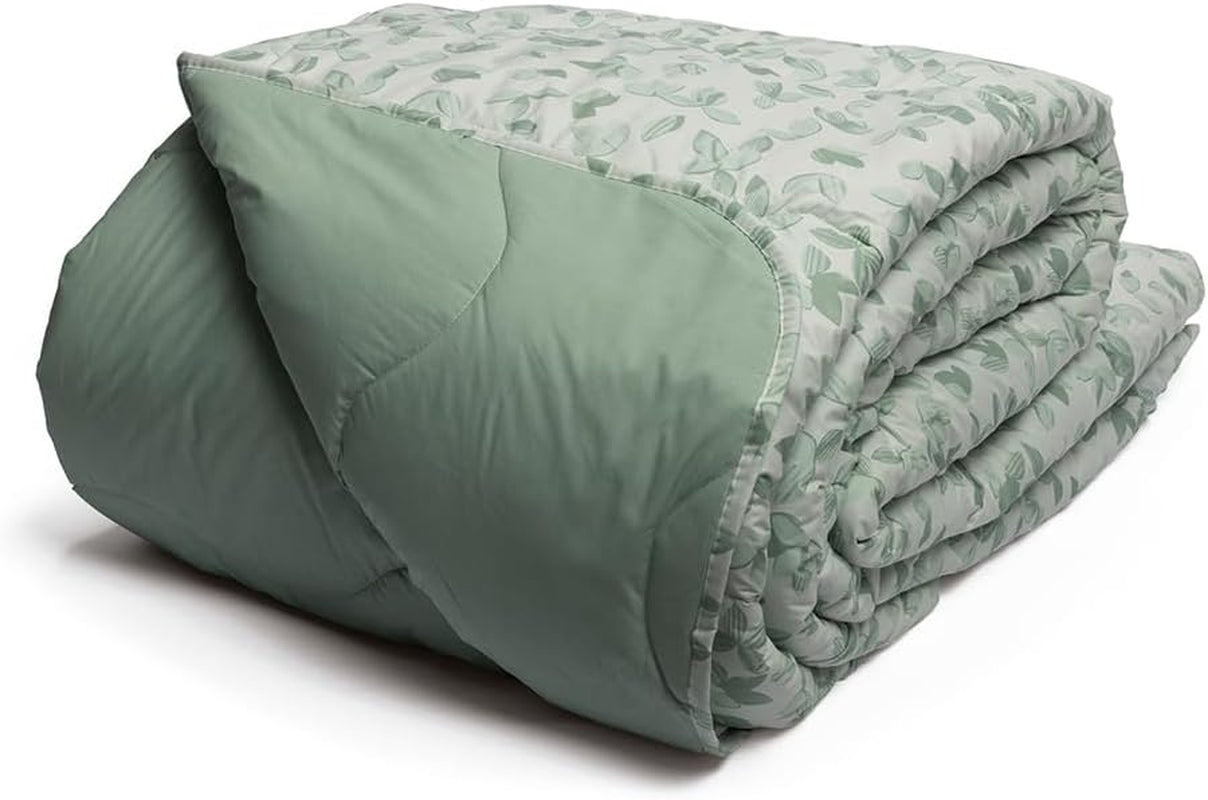 Foppapedretti Notte & Natura Pearl Wave Doppelbettbezug, Bezug aus 100 % Baumwolle, hergestellt in Italien. Bettdecken und Steppdecken Naty Shop Salbeiblatt Una Piazza E Mezza