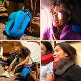 Cabeau Long Flight Reise-Nackenkissen – Evolution Cool – stützender Memory-Schaum mit Belüftungsöffnungen – kompakt mit Tragetasche (lila) Naty Shop Reisekissen