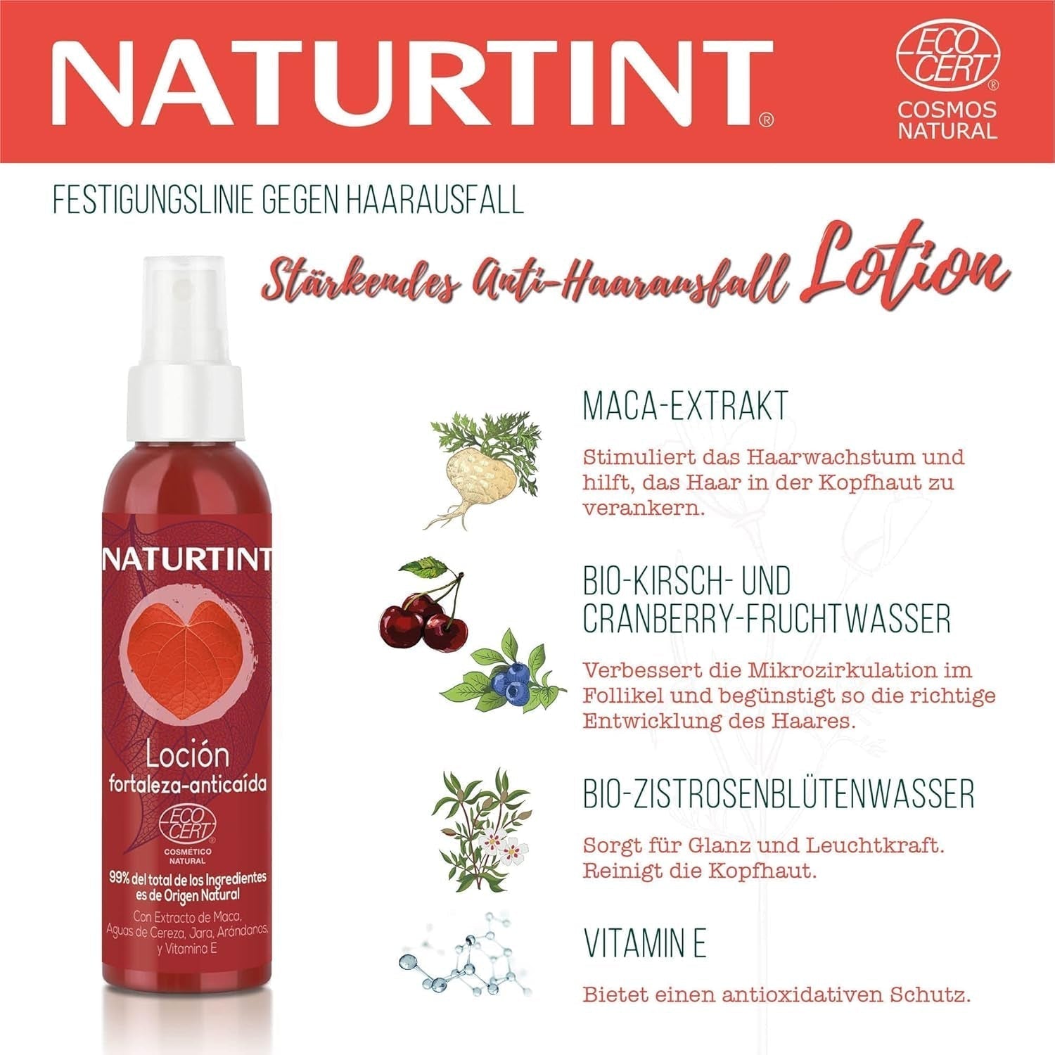 Naturtint, Stärkende Lotion gegen Haarausfall, 125 ml Naturtint Haarpflege