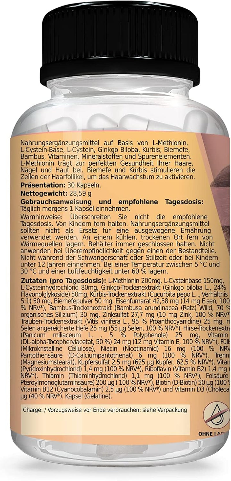 Healthy Fusion Haircomplex, wirksam gegen Haarausfall, 30 Kapseln Haarpflege Naty Shop