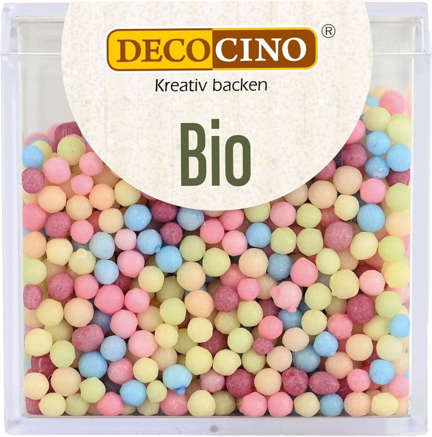 DECOCINO Bio-Streuselperlen – 60 Gramm – Bio-Dextrose-Streusel Sprinkles Naty Shop