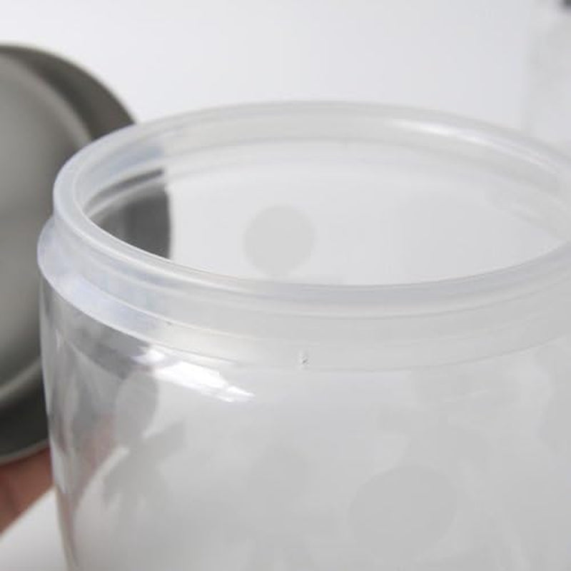 Alessi AKK37 GIROTONDO Küchenglas aus Glas mit Aufdruck und versiegeltem Edelstahldeckel, L 21,6 cm, H 10,5 cm. Frischhaltedosen Naty Shop