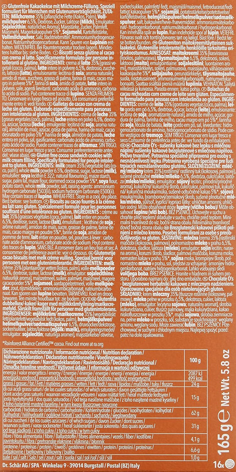 Chocolate O'S Kakaokekse, 165 g