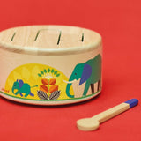 Janod - Gioia Drum - FSC-Holztrommel + Trommel - Rollenspiel und musikalische Früherziehung - Aquarell - Ab 18 Monaten, J07650 Bebe Toys Naty Shop