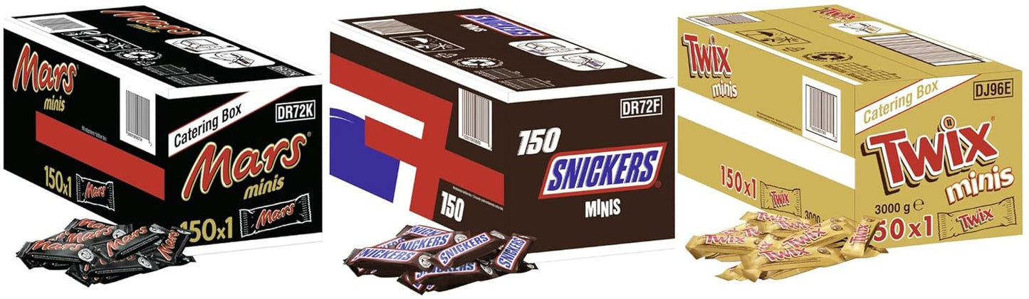 Mars Minis Schokoriegel | Großpackung Schokolade | Karamell | 150 x 18 g