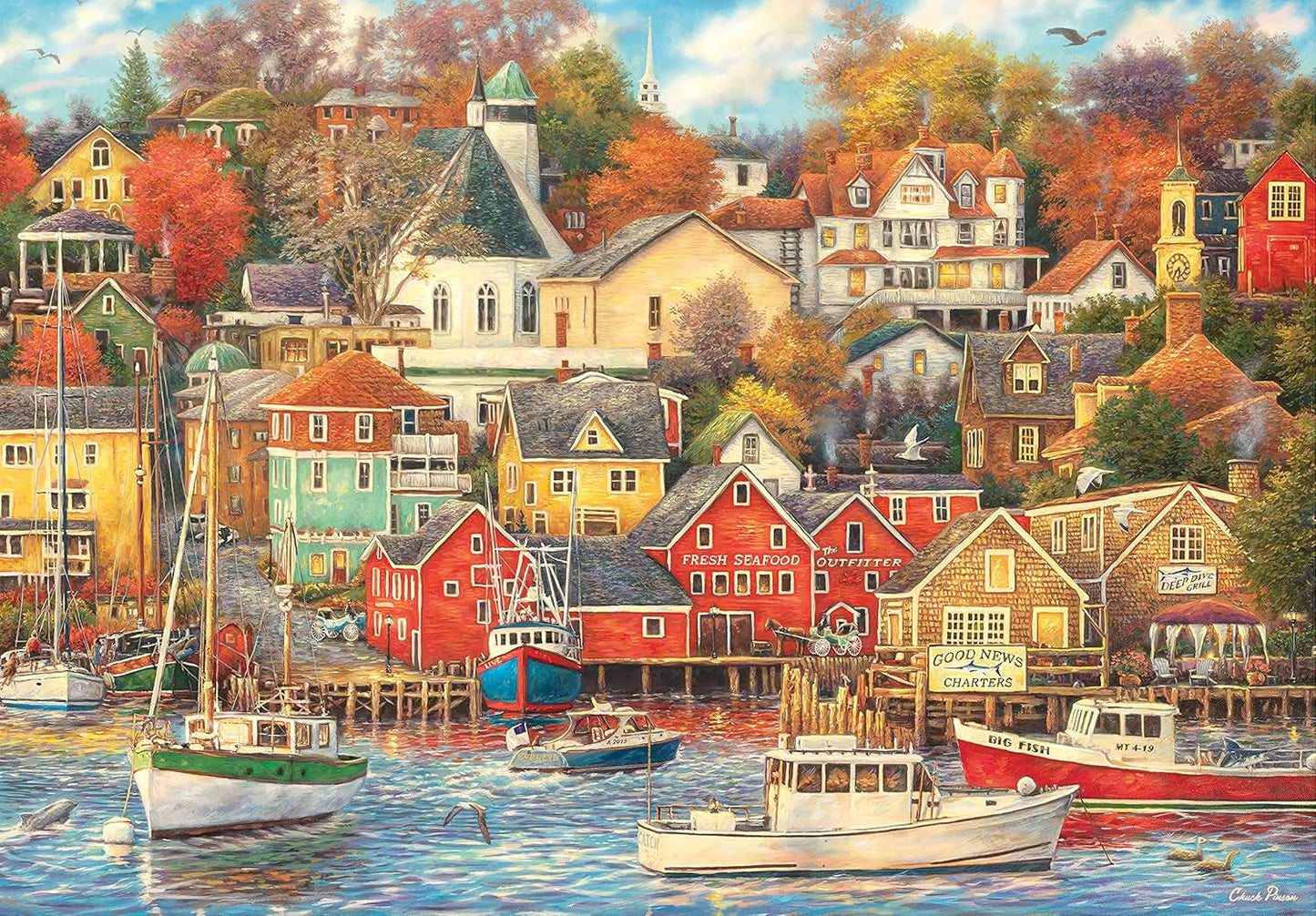 Clementoni – 31685 Collection Puzzle – Good Times Harbor – Puzzle 1500 Teile ab 14 Jahren, Erwachsenenpuzzle mit versteckten Objekten, Geschicklichkeitsspiel für die ganze Familie, mittelgroß Puzzle Naty Shop