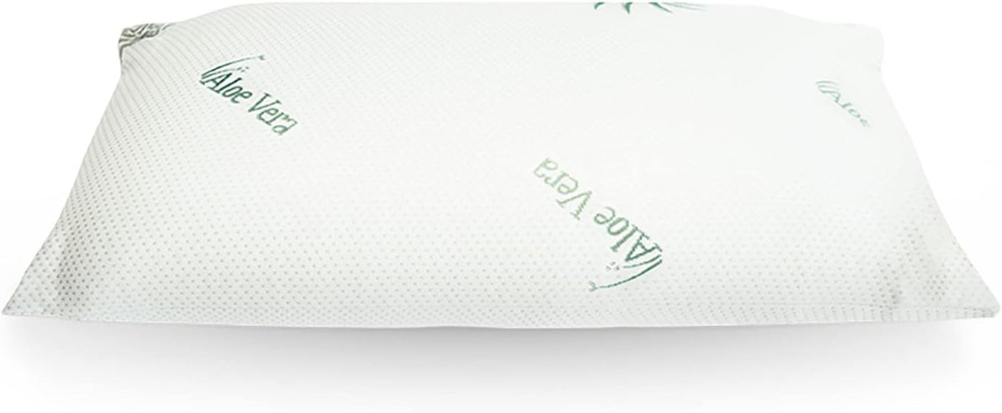 Mister Sandman Ergonomisches Kissen 40 x 80, Nackenkissen mit Aloe Vera-Kissenbezug, Visco-Kissen perfekt für Bauchschläfer, Rückenschläfer und Seitenschläfer, Memory-Schaum-Kissen, orthopädische Nackenkissen, Naty Shop