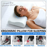 Orthopädisches Memory-Schaum-Nackenstützkissen – ergonomisches Kissen, Anti-Schnarch-Kissen für Seiten-, Bauch- und Rückenschläfer, Pilow, 60 cm x 40 cm x 12 cm. Orthopädische Nackenkissen Naty Shop