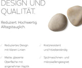 Feinsteinzeug-Geschirrset für 6 Personen, 18-teilig – stärker und kratzfester als Teller und Schüsseln aus Steingut, glänzendes Beige | Das Geschirrset umfasst 6 Speiseteller, 6 Dessertteller und 6 Schüsseln –