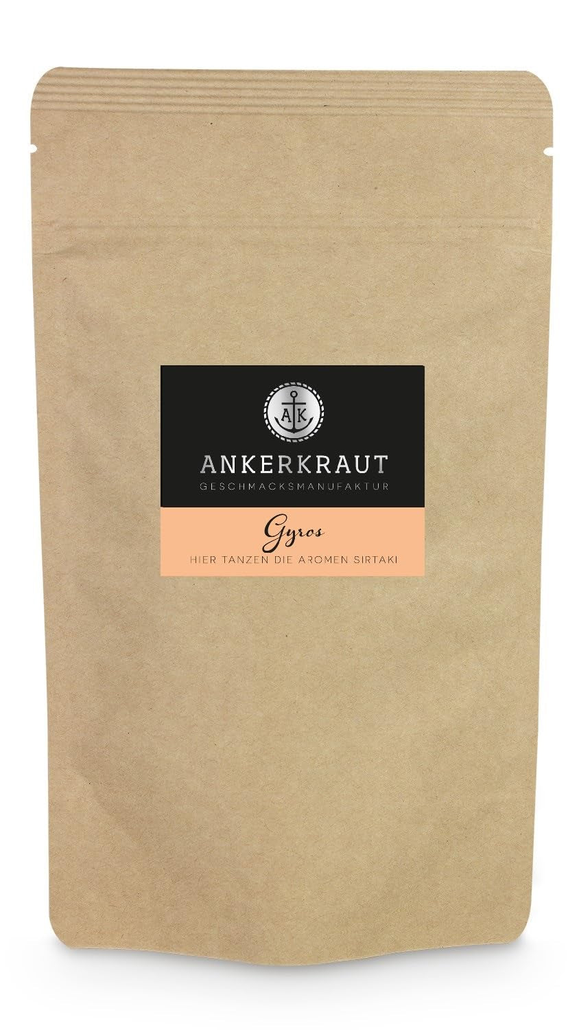 Ankerkraut Gyros, Gewürzmischung für Gyros, egal ob aus der Pfanne oder vom Grill, mit Zwiebel, Knoblauch, Majoran, Kreuzkümmel, Piment und mehr, 80 g im Korkenglas