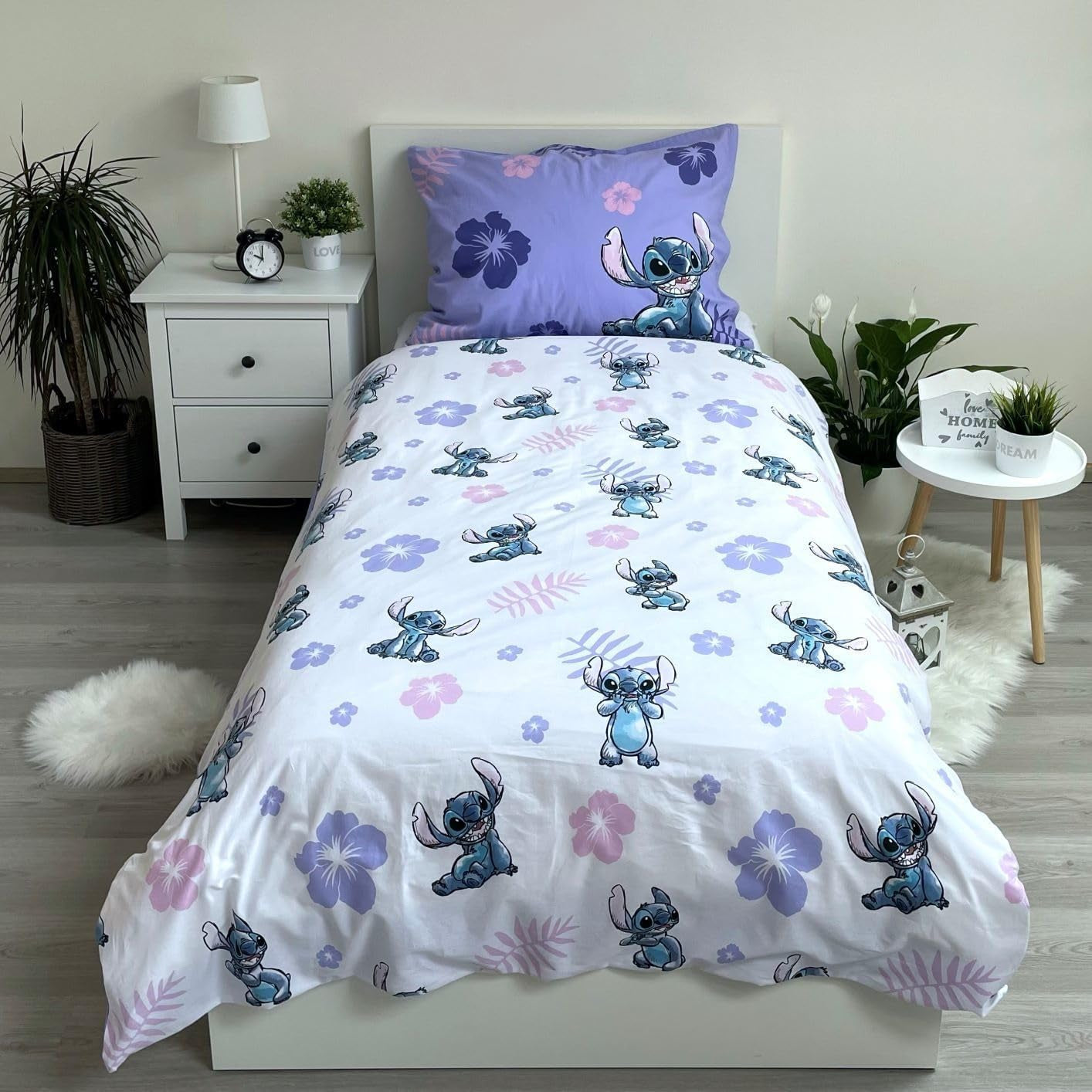 Lilo und Stitch 2-teilige Bettwäsche für Kinder, 100 % Baumwolle. Bettwäsche – Kinder Naty Shop