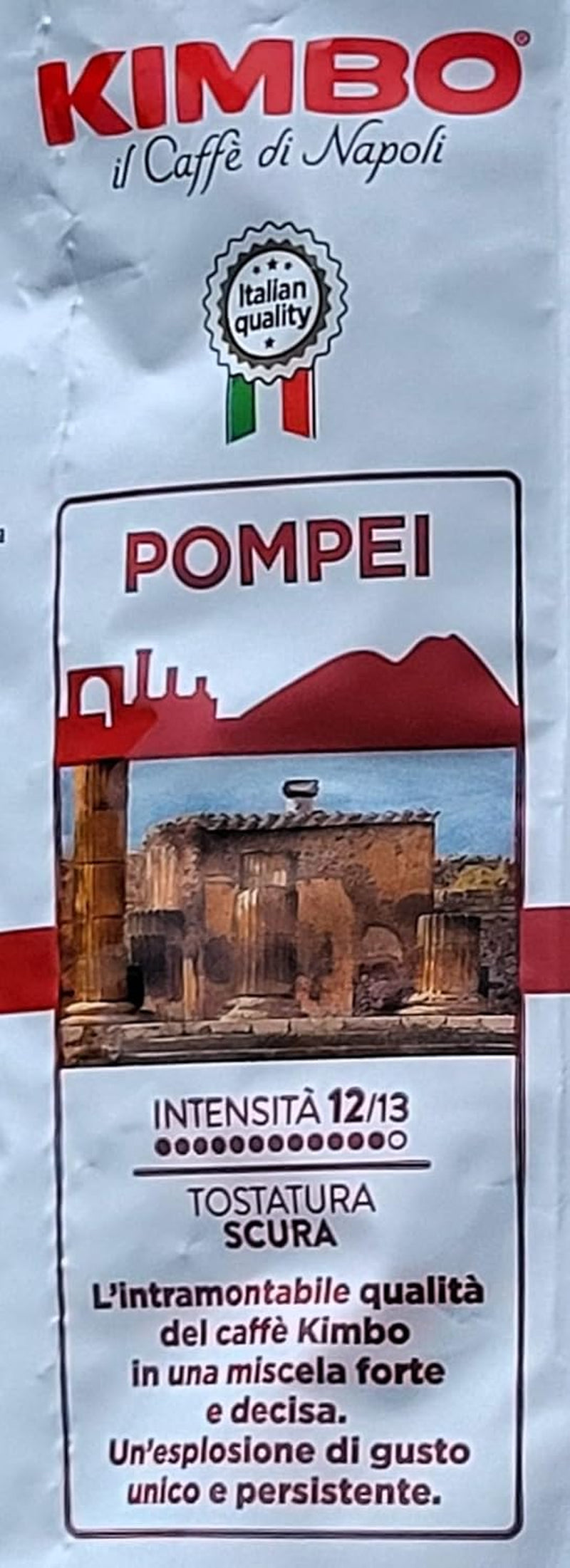 Ganze Pompei-Kaffeebohnen, intensive Röstung, 1-kg-Beutel