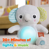 Bright Starts, Spielzeug-Elefantenbaby zum Umarmen mit Lichtern, Liedern, verschiedenen Texturen und mehr, mehrfarbig Toys Bebe Naty Shop