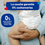 Windeln, Größe 3 (4–9 kg) – gesund und sehr saugfähig – 12 Stunden auslaufsicher – keine unerwünschten Substanzen – hergestellt in Frankreich – erschwinglicher Preis – 150 Wegwerfwindeln