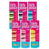 6er Set Decocino Farbpasten – 6 x 20 g – Lebensmittelfarbe in Rot, Rosa, Grün, Gelb, Blau und Schwarz, ideal zum Einfärben von Kuchen, Fondant und Cremes – Azofrei und glutenfrei