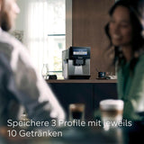 Siemens EQ900 TQ903D03 Automatische Espressomaschine, App-Steuerung, intuitives Touch-Display, Barista-Modus, AromaBoost, Geräuschreduzierung, Premium-Mahlwerk, automatische Dampfreinigung, 1500 W, Edelstahl