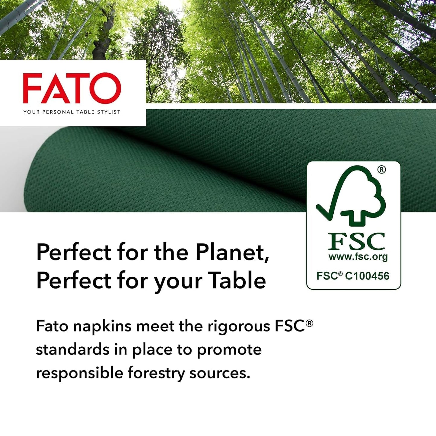 Weichheit und Weichheit, Einweg-Papiertücher, 40 Stück, Taschentücher, Größe 38 x 38, gefaltet, 4, 2-lagig, schwarze Farbe, 100 % reines Zellulosepapier, FSC-zertifiziert (2 Stück)