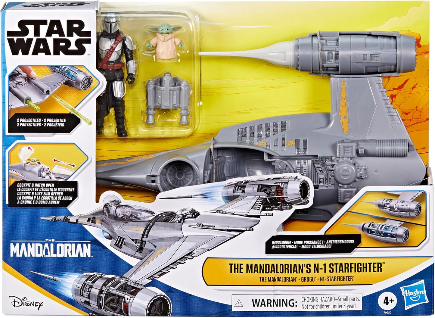 Star Wars Epic Hero Series N-1 Starfighter of the Mandalorian, große Actionfiguren und spannendes Zubehör für spannende Manöver, spannende Geschenk-Actionfiguren Naty Shop