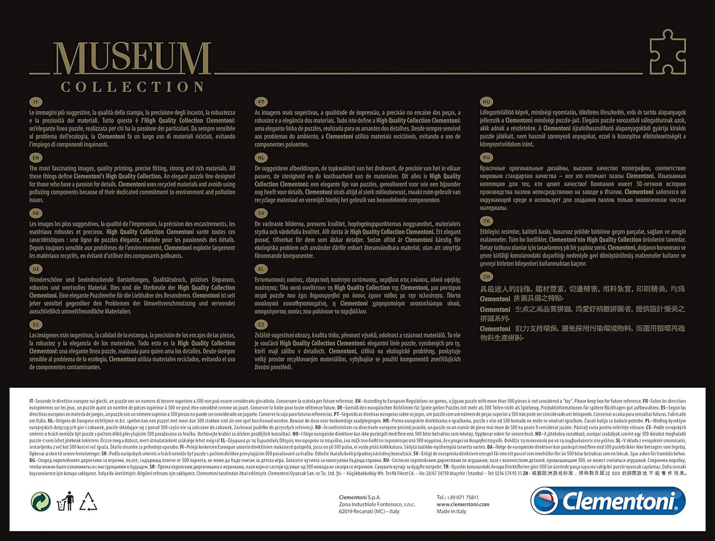 Clementoni 39378 Hokusai – Die große Welle – 1000-teiliges Puzzle, Museumssammlung, Geschicklichkeitsspiel für die ganze Familie, buntes Dehnspiel, Puzzle für Erwachsene ab 14 Jahren. Puzzle Naty Shop