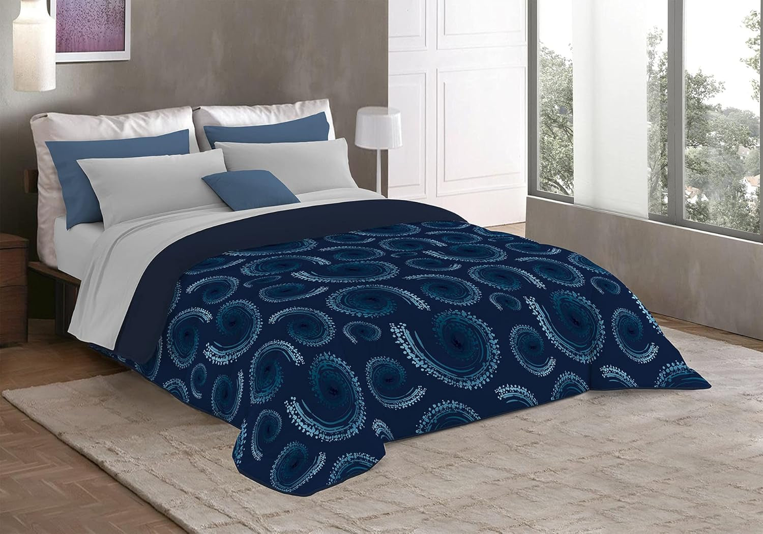 Fantasy T-Fa-Hypnotic-1P Winterdecke, Mikrofaser, Hypnotic, 170 x 260 cm. Steppdecken und Steppdecken Naty Shop Vortex 220 x 260 cm