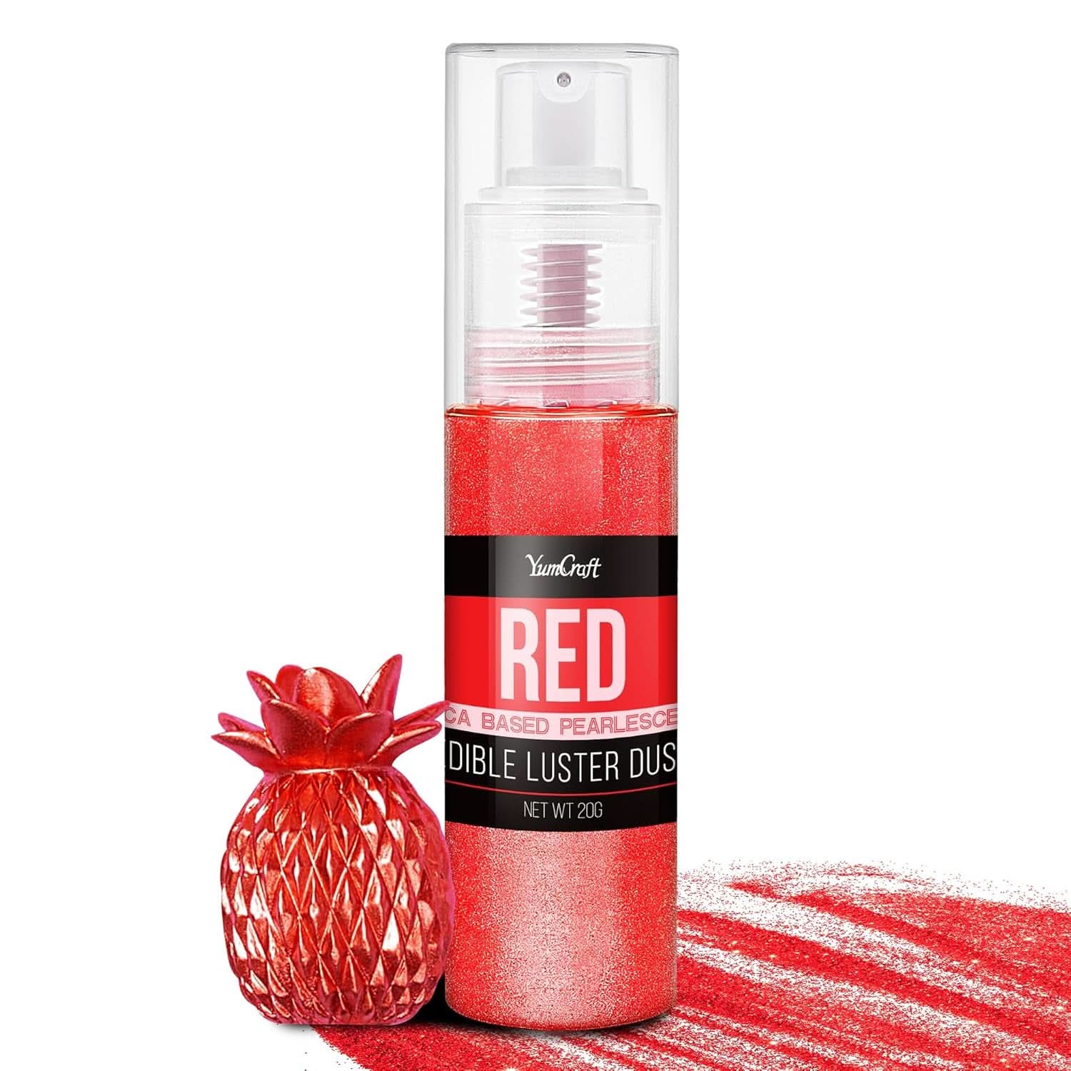 Essbares Glitzerspray, 20 Gramm Naty Shop Red