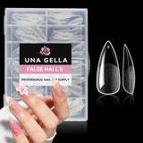 Ballerina-Gel-Nagelspitzen, 216 Stück, 12 Größen, weiche Gel-Nagelspitzen, vollständige Abdeckung, Nagelverlängerungs-Set, halbmatt, DIY, Heimkunst