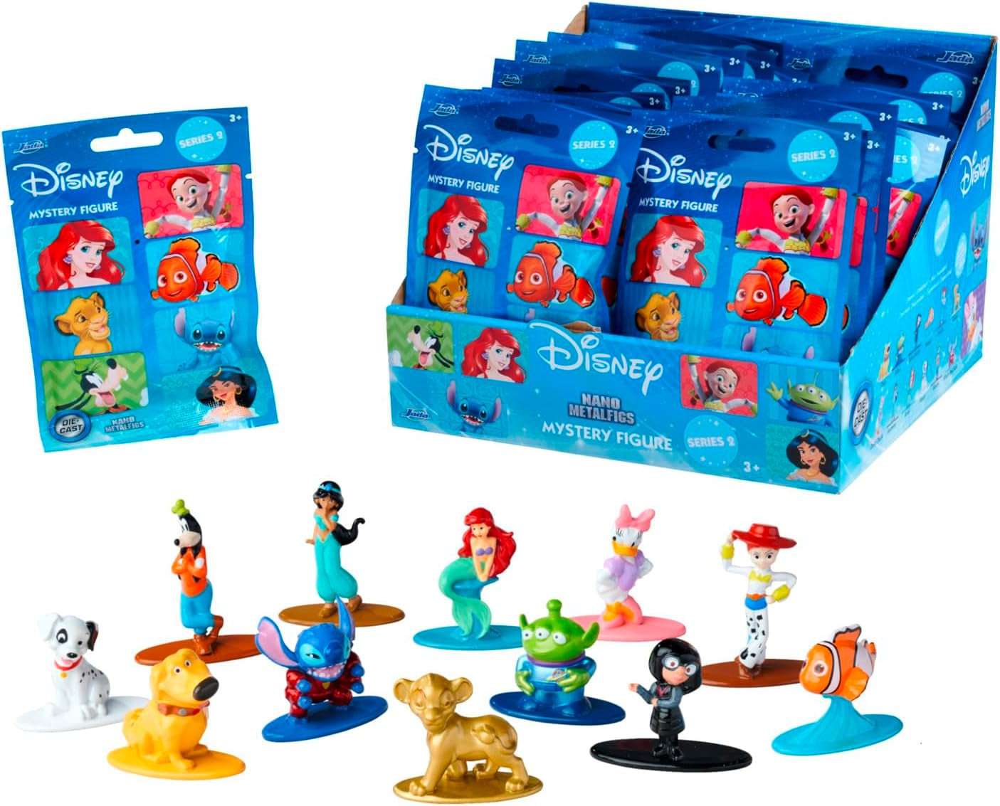 Jada Toys Disney-Figur (1X Mystery-Figur im Blindpack) – 1 Überraschungs-Sammelfigur aus 12 Disney-Figuren, Nano-Metallfigur (4 cm), für Kinder und Fans ab 3 Jahren, Serie 2, schwarze Actionfiguren Naty Shop Standardtitel