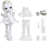 Rainbow High Shadow High Mädchennachtpuppe – Natasha Zima – 28 cm große Modepuppe in Grautönen, weißem Haar und silbernem Outfit mit Accessoires und Kamm – Für Sammler und Kinder ab 6 Jahren