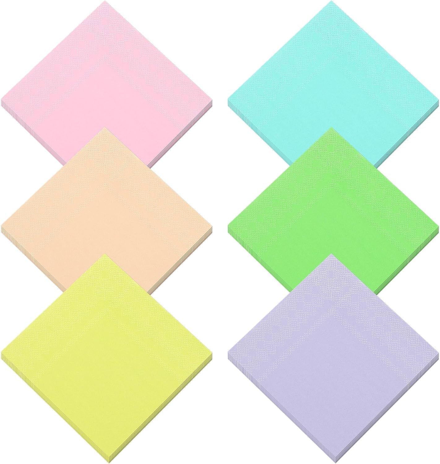 120 Stück Cocktailservietten, Papierservietten, 2-lagig, Partyzubehör, 6 Farben