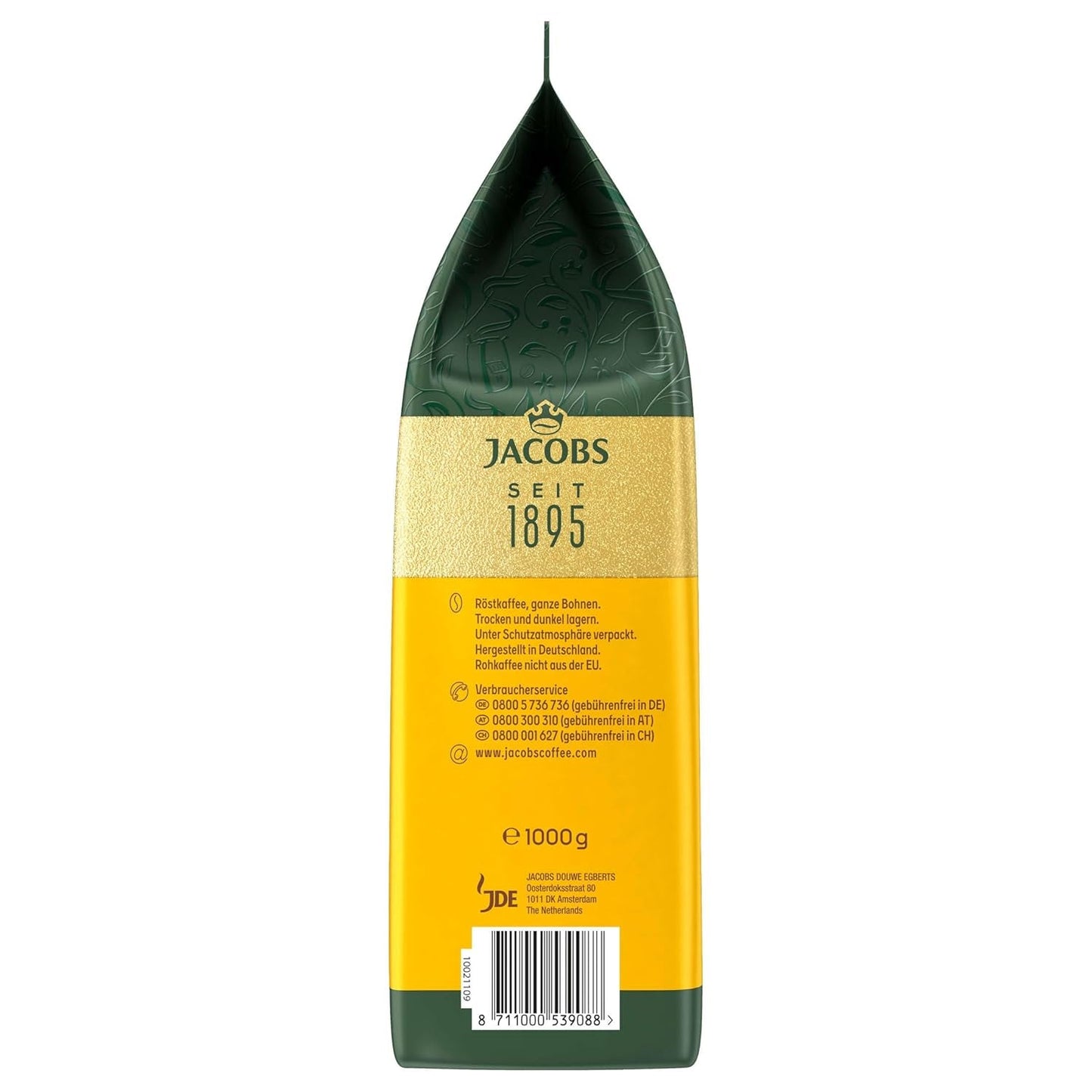Jacobs Expert Roast Cafe Crema Gold, Kaffee ganze Bohnen (4 x 1 kg)
