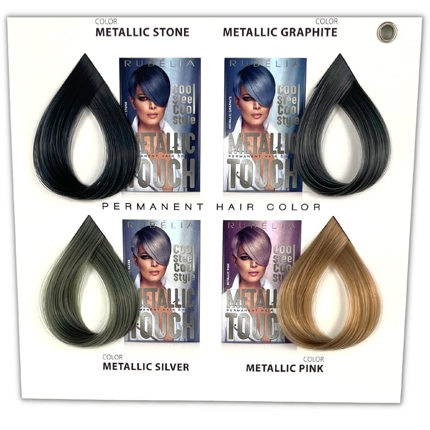 Permanente Haarfarbe Metallic Touch – Metallic Silver, 1 Packung – 115 ml Haarfarbe Naty Shop