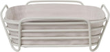 Blomus -DELARA- Brotkorb Größe L, quadratisch, abnehmbare Stofftasche, elegantes Design, 26 x 26 cm, Farbe Moonbeam (64075) Frischhalteboxen Naty Shop Moonbeam Einheitsgröße