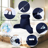 INFANZIA Lesekissen mit Armlehnen, Memory-Schaum, ergonomische Unterstützung für Sofa und Bett, Marineblau